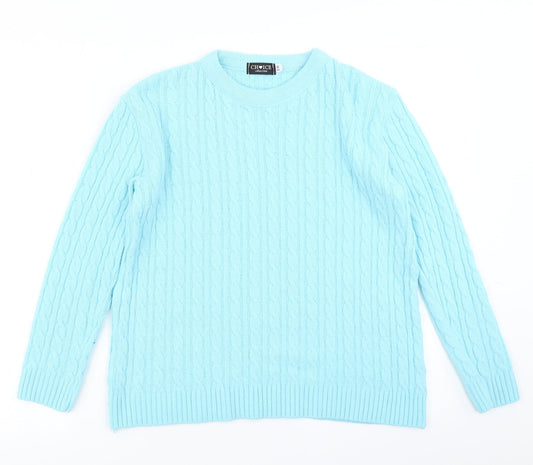 Womens UK Size S Choice Blue Pullover Jumper