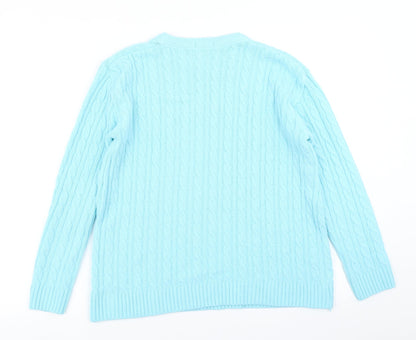 Womens UK Size S Choice Blue Pullover Jumper