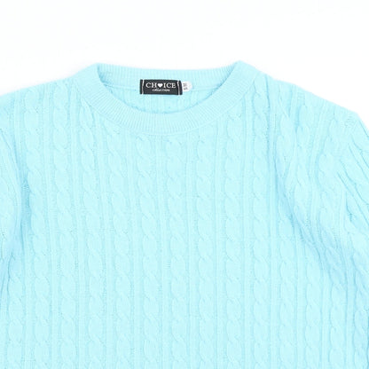 Womens UK Size S Choice Blue Pullover Jumper