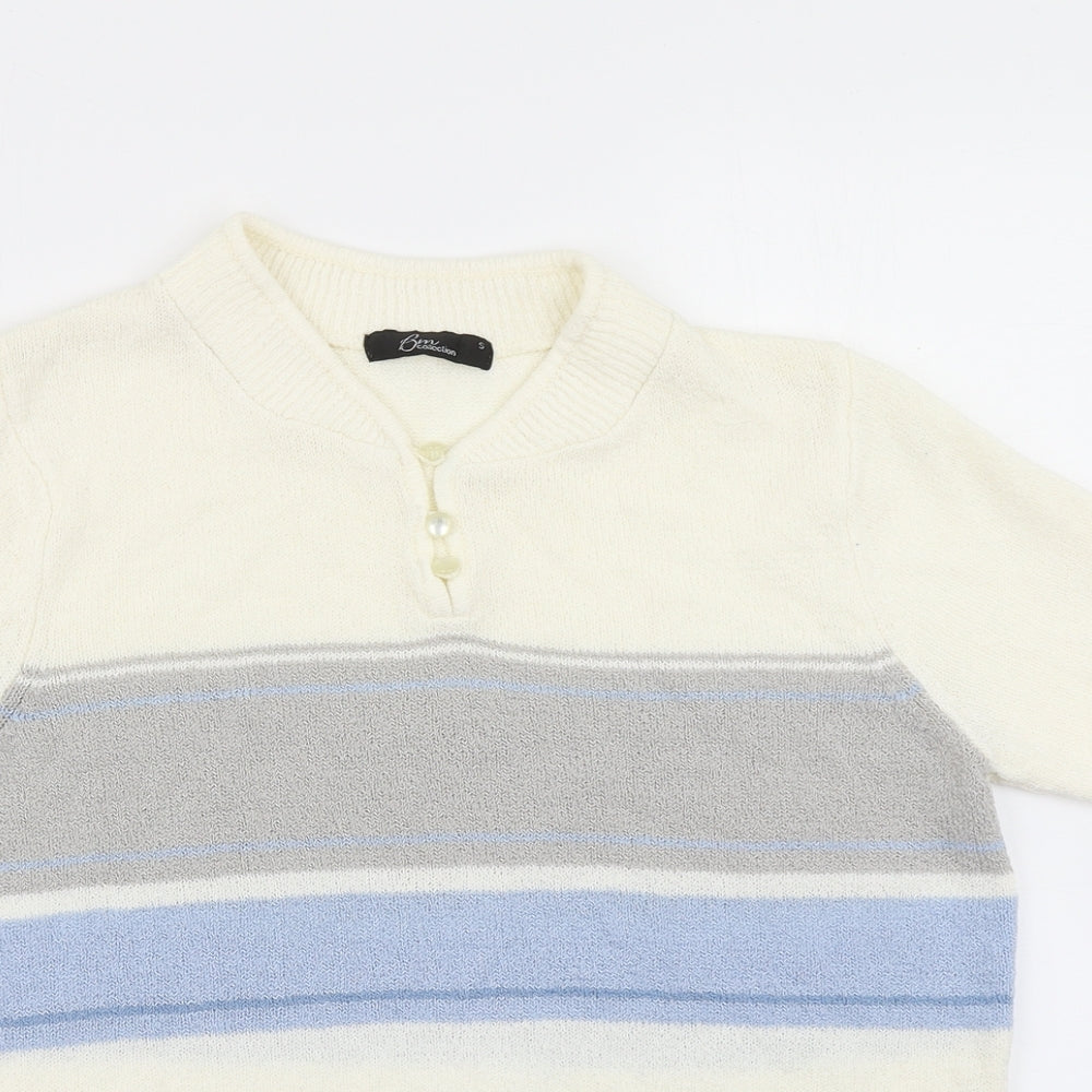 Womens UK Size S BM Collection White Pullover Jumper