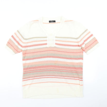Womens UK Size S BM White Pullover Jumper