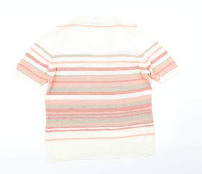 Womens UK Size S BM White Pullover Jumper