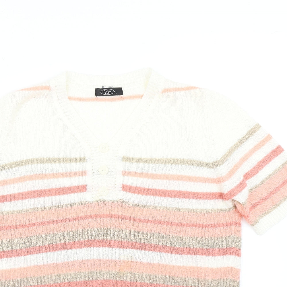 Womens UK Size S BM White Pullover Jumper