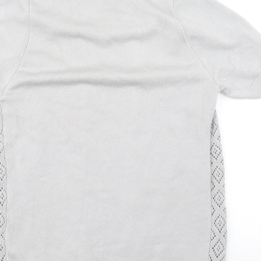 Womens UK Size S Pure & Natural Grey Pullover Jumper