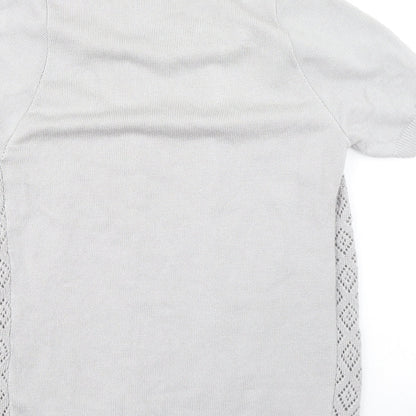 Womens UK Size S Pure & Natural Grey Pullover Jumper