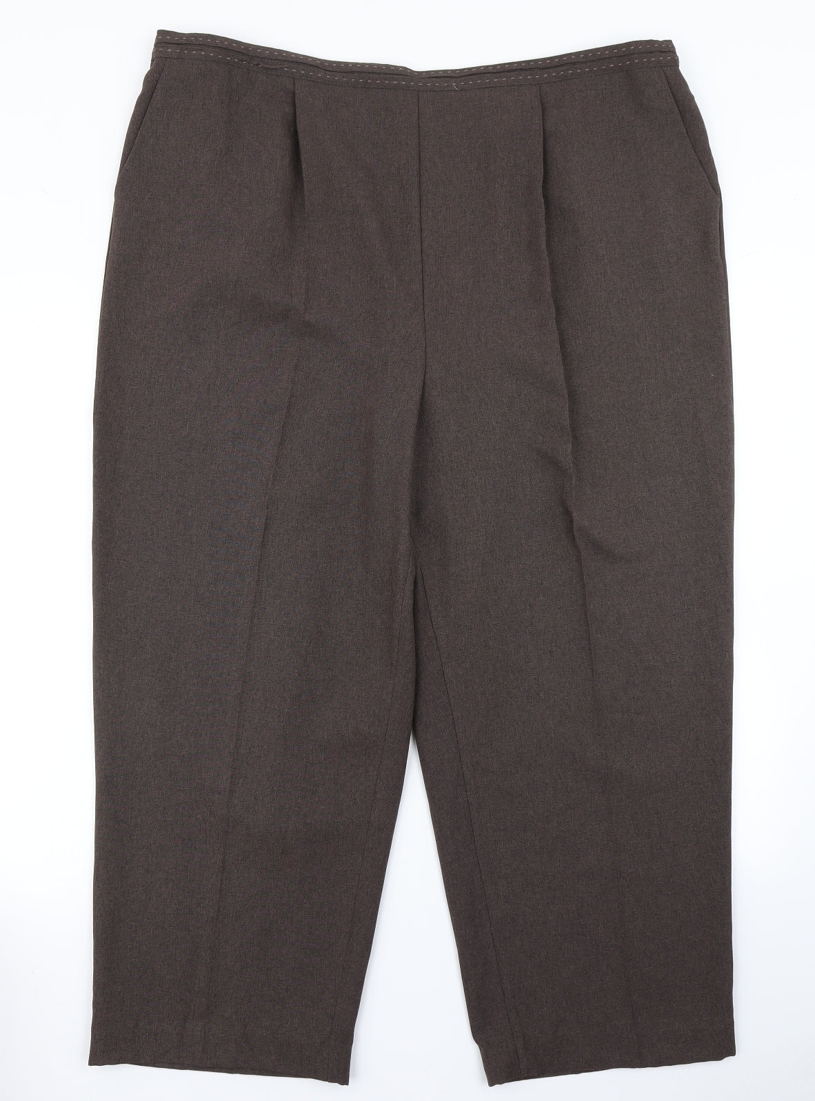 BM Collection Womens Brown   Dress Pants Trousers Size 22 L20 in