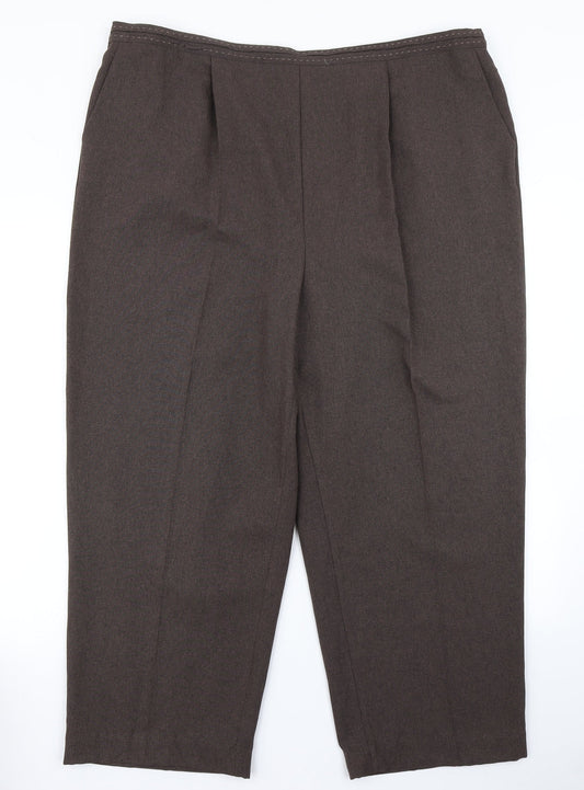 BM Collection Womens Brown   Dress Pants Trousers Size 22 L20 in
