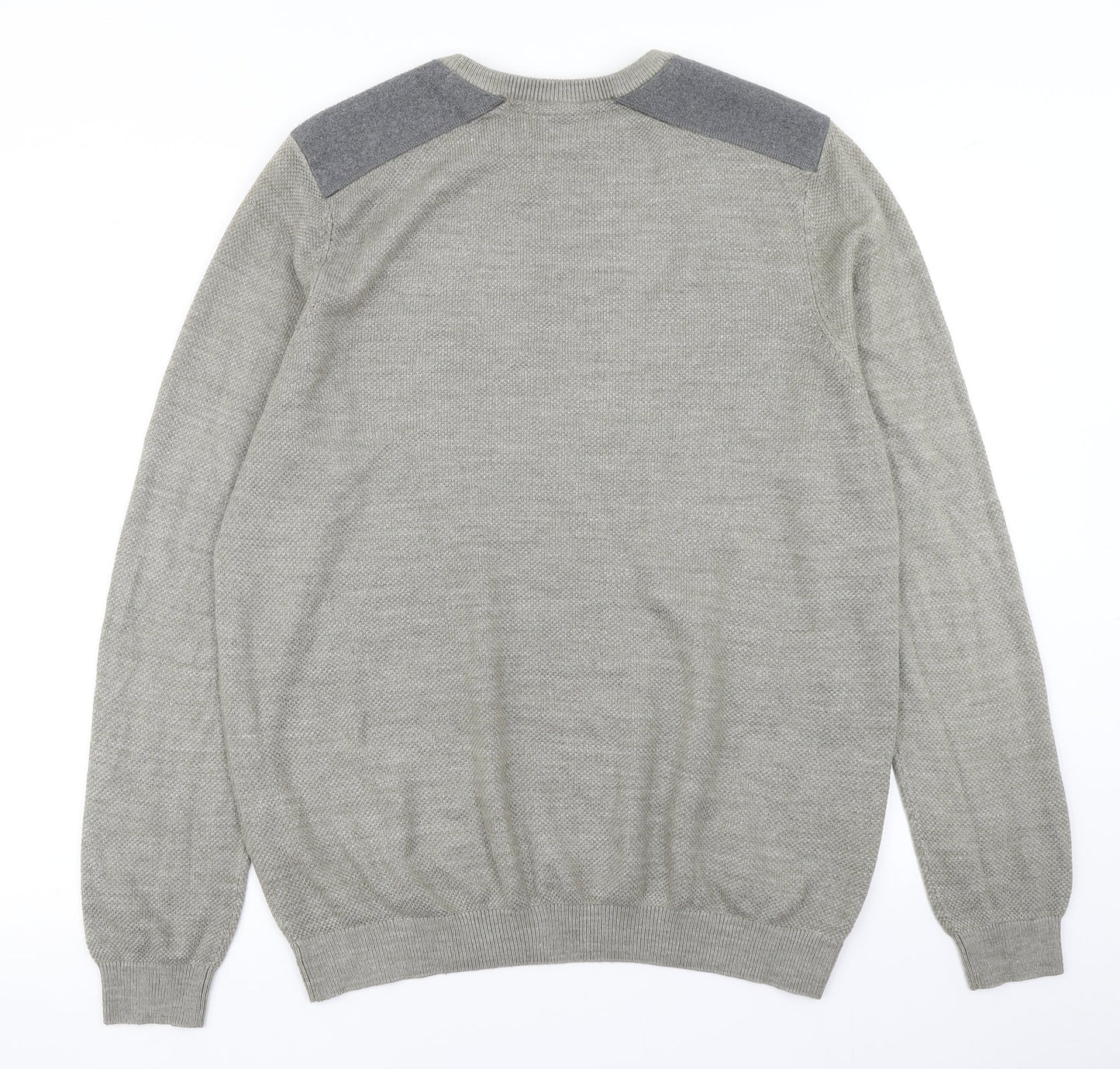 New Look Mens Grey  Knit Pullover Jumper Size XL