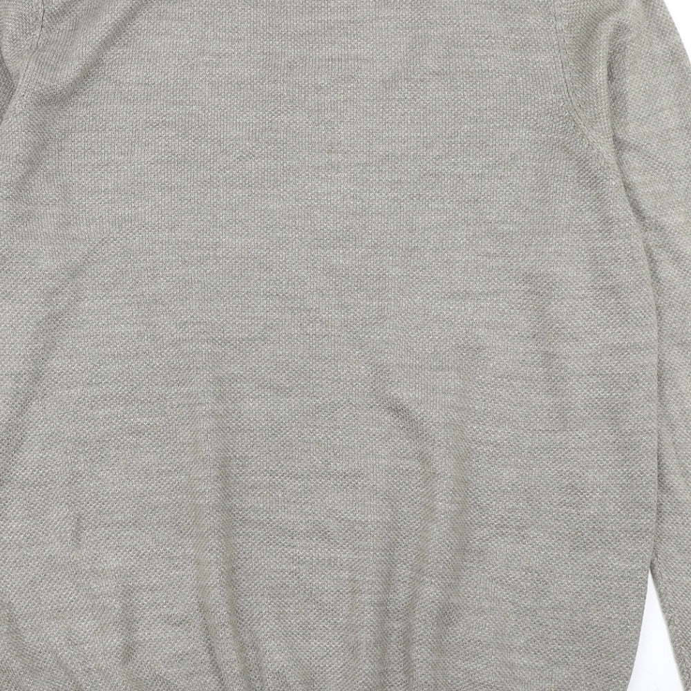 New Look Mens Grey  Knit Pullover Jumper Size XL