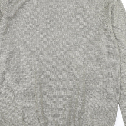New Look Mens Grey  Knit Pullover Jumper Size XL