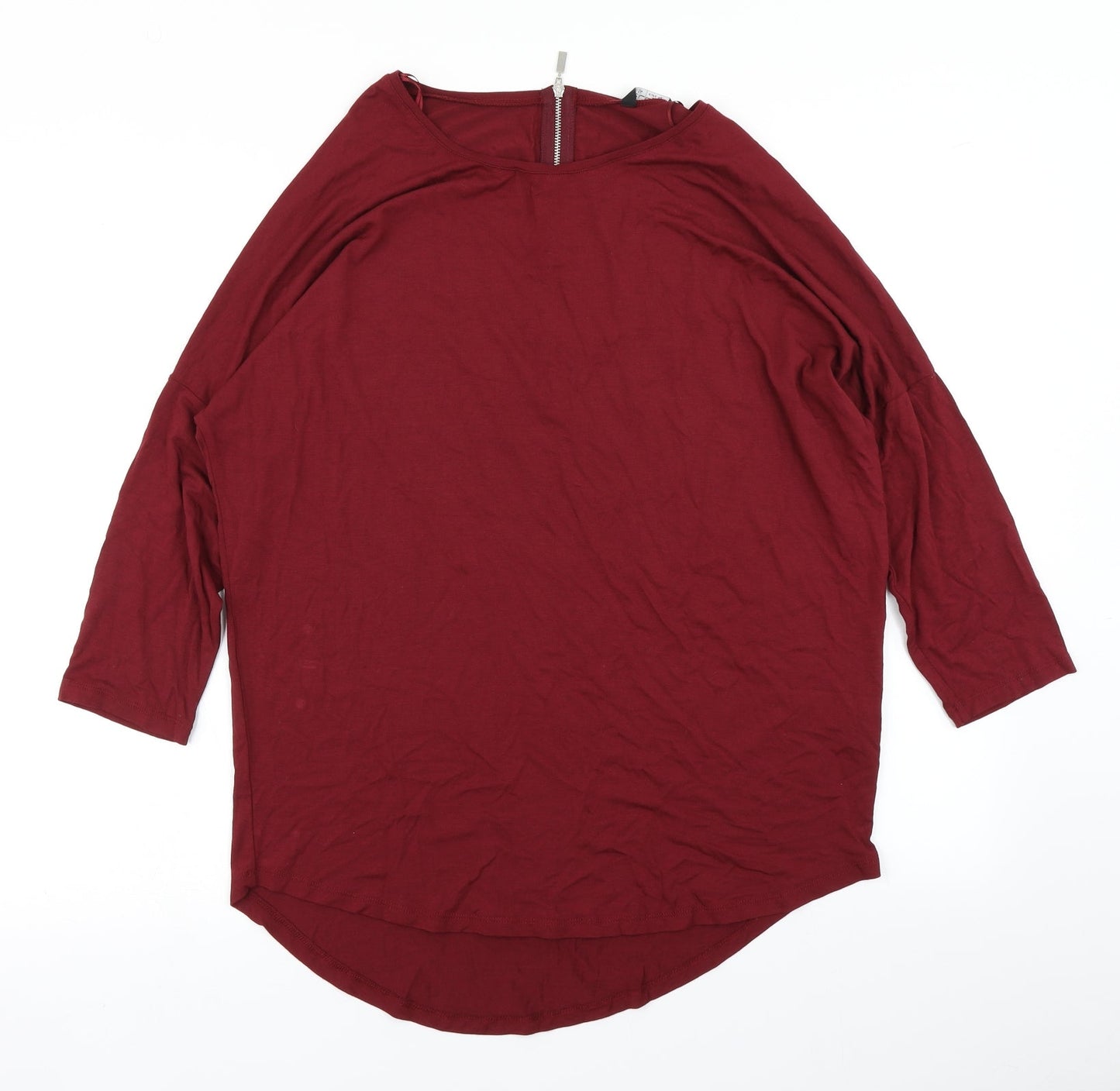 Womens UK Size 14 Select Red Basic T-Shirt