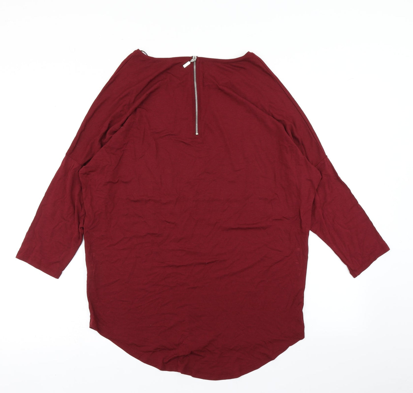 Womens UK Size 14 Select Red Basic T-Shirt