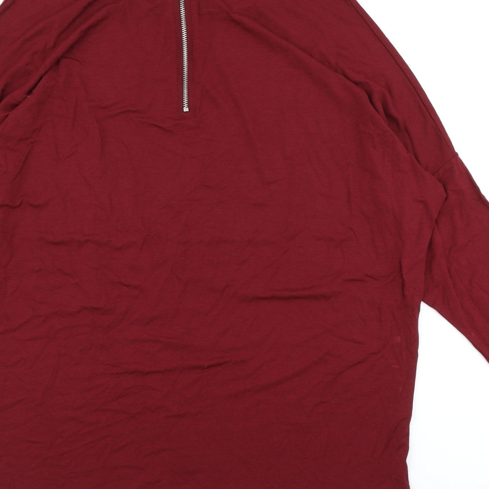 Womens UK Size 14 Select Red Basic T-Shirt