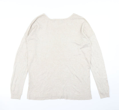 Womens UK Size 12 Atmosphere Beige Pullover Jumper