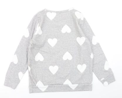 V by Very Womens Grey Polka Dot  Pullover Sweatshirt Size 8  - Loungewear