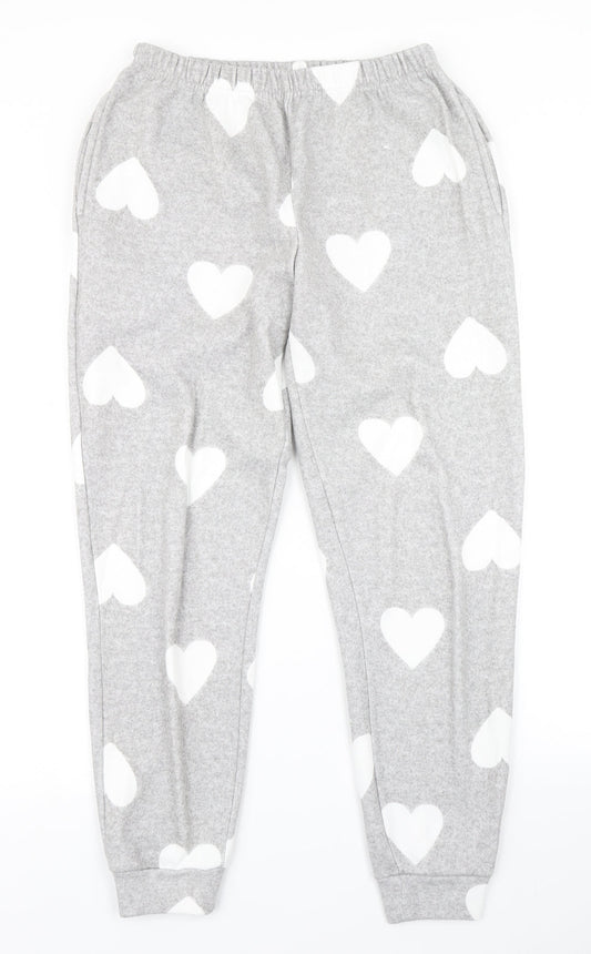 V by Very Womens Grey Polka Dot  Jogger Trousers Size 8 L27 in - Loungewear