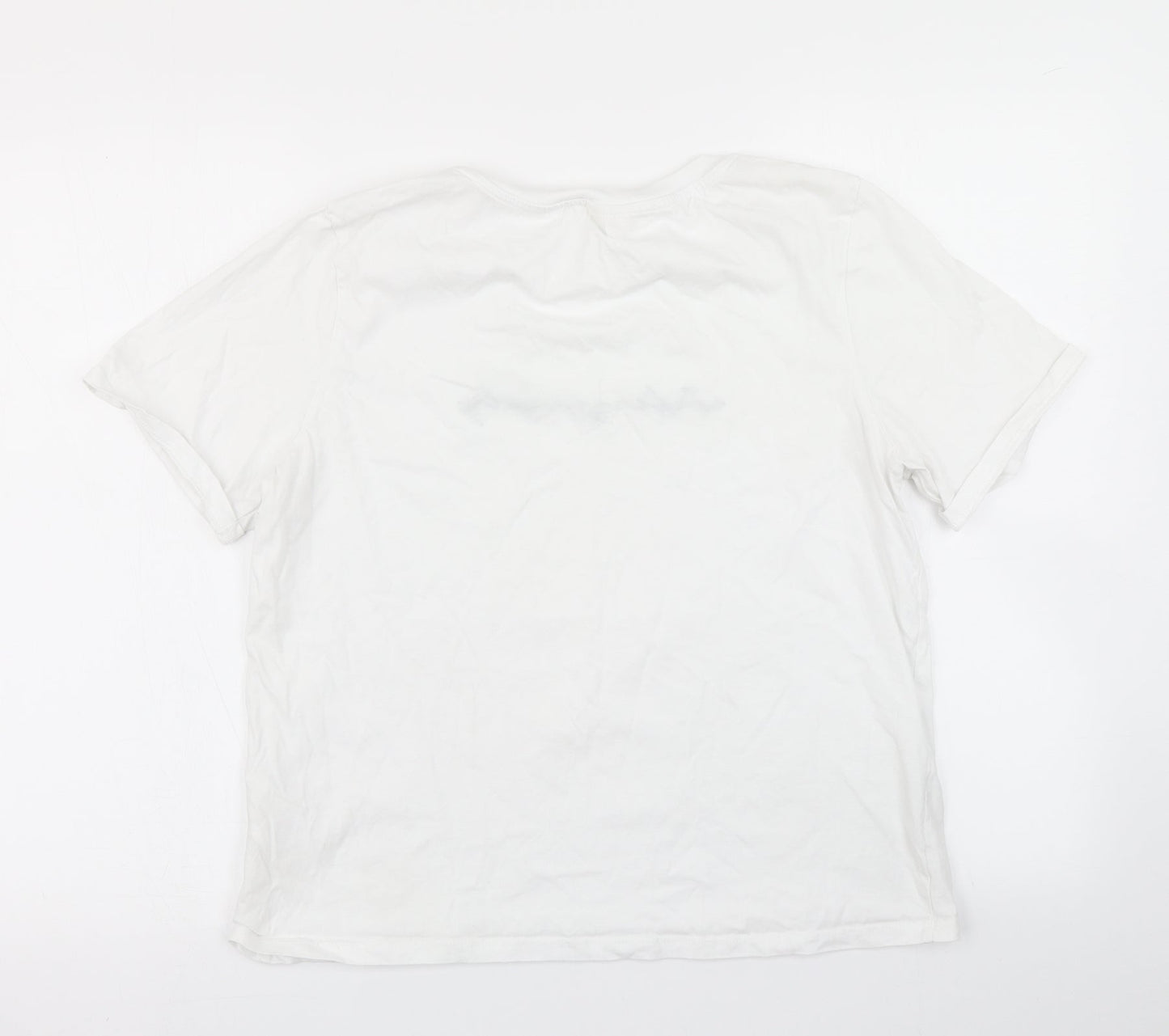 Womens UK Size M H&M White Basic T-Shirt