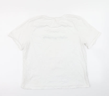 Womens UK Size M H&M White Basic T-Shirt