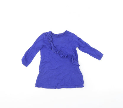 m&S Girls Blue   Fit & Flare  Size 6-9 Months