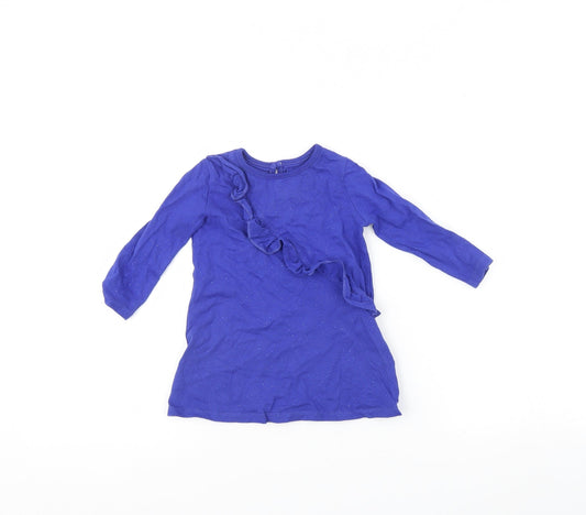 m&S Girls Blue   Fit & Flare  Size 6-9 Months
