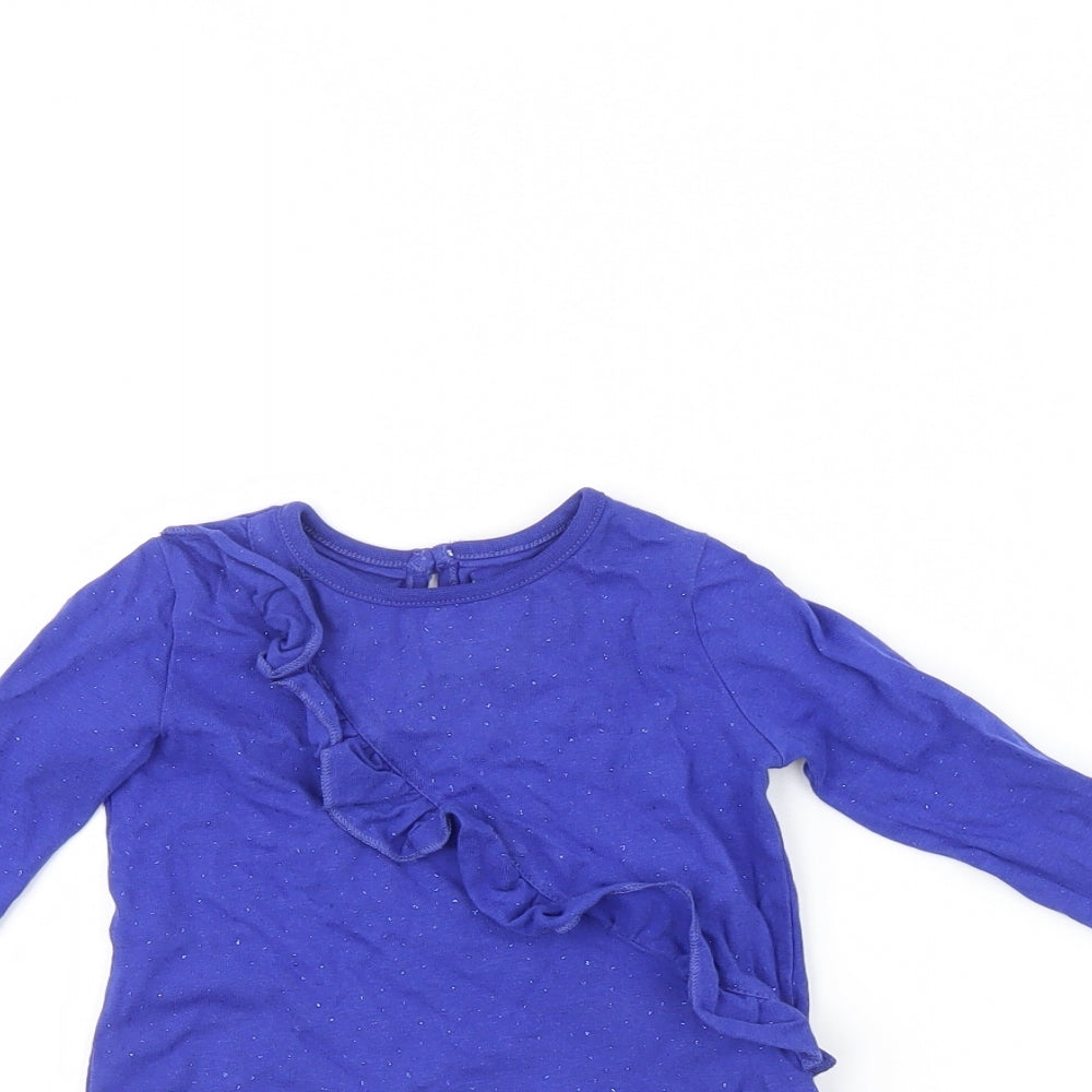 m&S Girls Blue   Fit & Flare  Size 6-9 Months