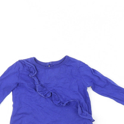 m&S Girls Blue   Fit & Flare  Size 6-9 Months