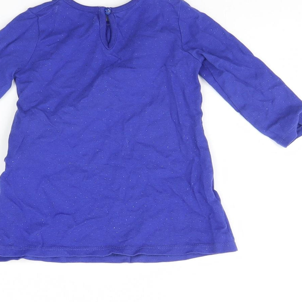 m&S Girls Blue   Fit & Flare  Size 6-9 Months