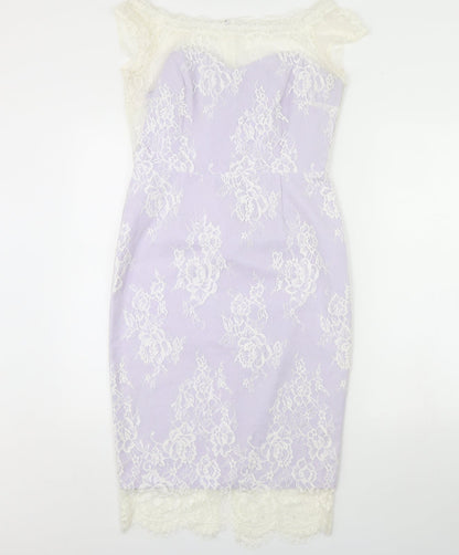 Paper Dolls Womens Purple   Pencil Dress  Size 12