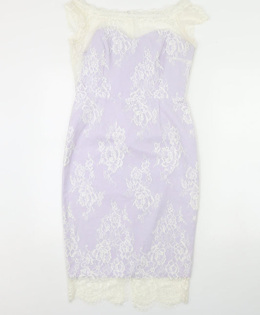 Paper Dolls Womens Purple   Pencil Dress  Size 12