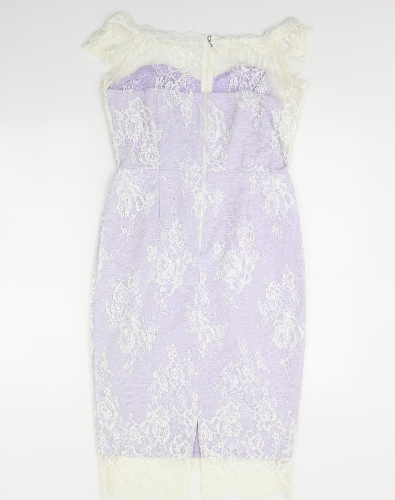 Paper Dolls Womens Purple   Pencil Dress  Size 12