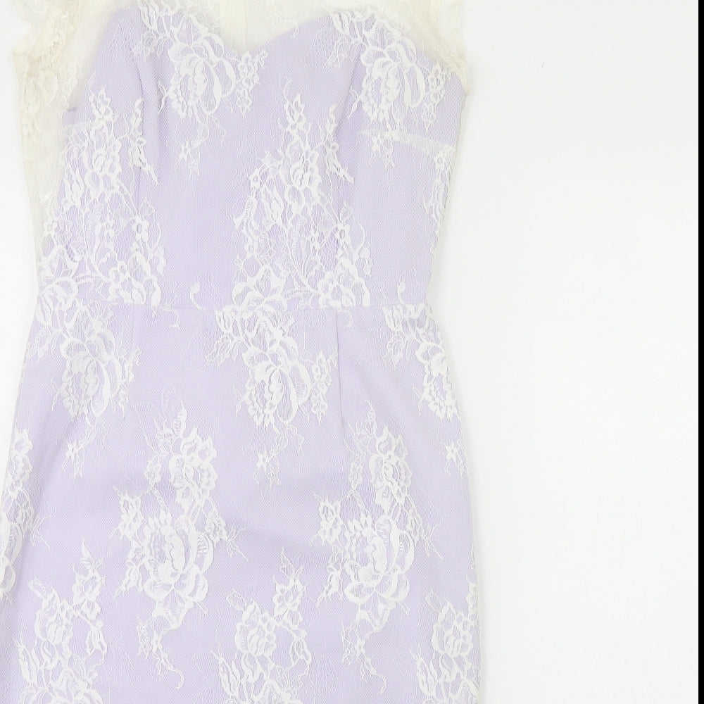 Paper Dolls Womens Purple   Pencil Dress  Size 12