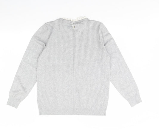 Womens UK Size 16 Papaya Grey Pullover Jumper