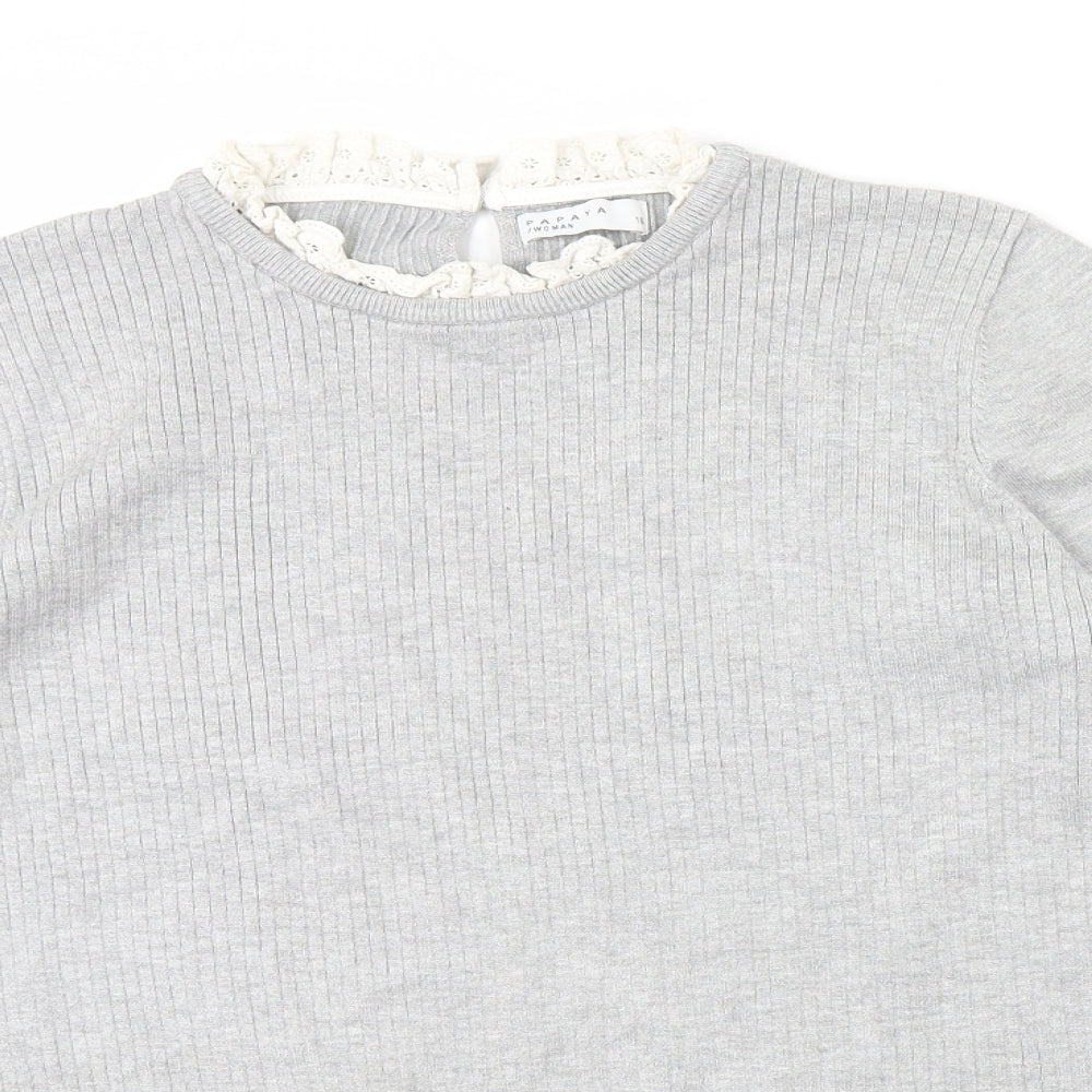 Womens UK Size 16 Papaya Grey Pullover Jumper