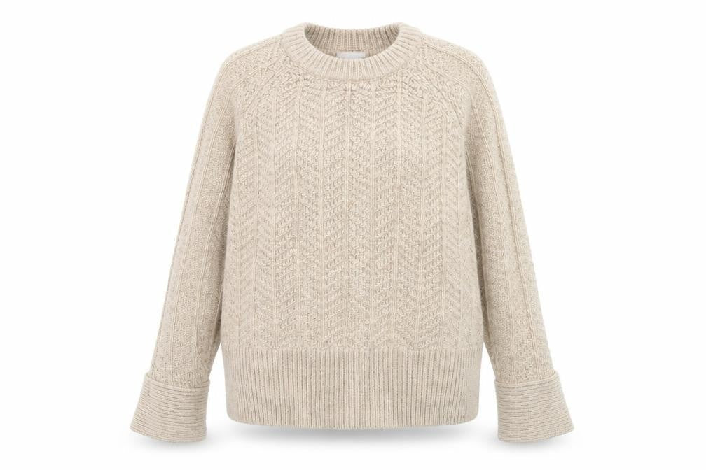 Womens UK Size M H&M Beige Pullover Jumper