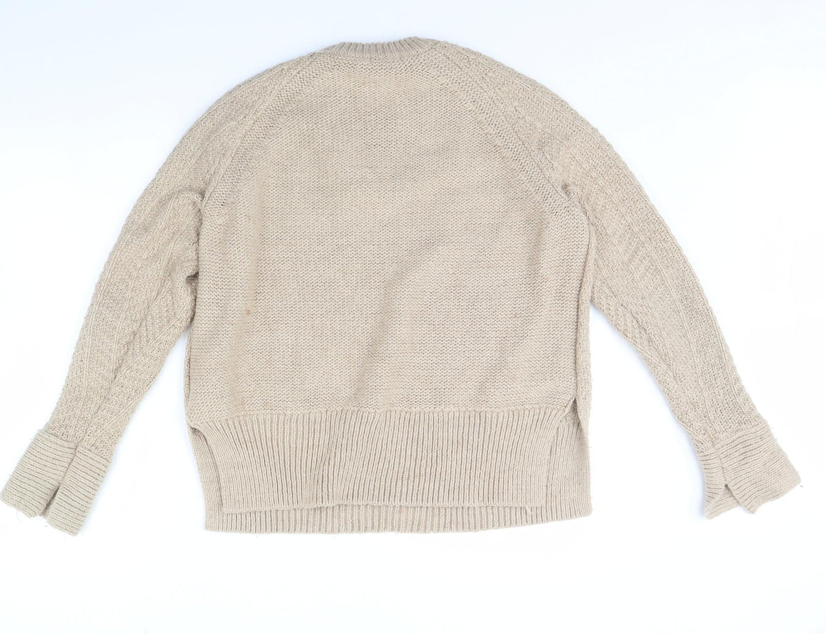 Womens UK Size M H&M Beige Pullover Jumper
