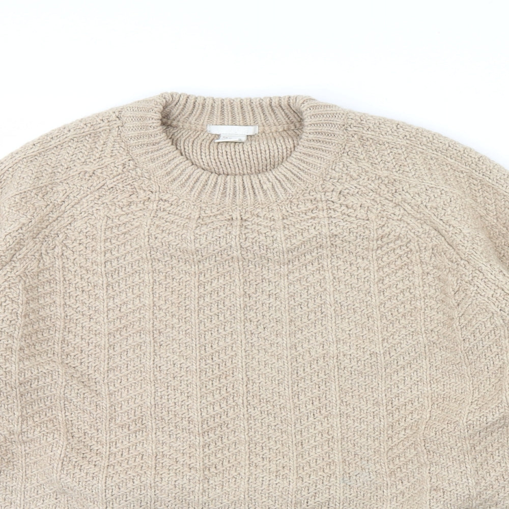 Womens UK Size M H&M Beige Pullover Jumper
