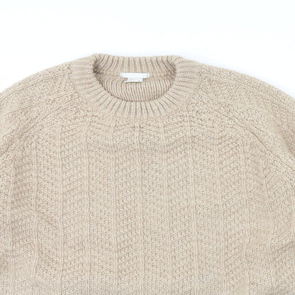 Womens UK Size M H&M Beige Pullover Jumper