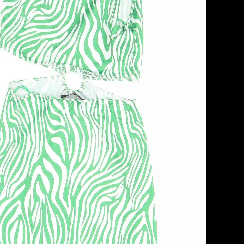 Edge Street Womens Green Animal Print  Mini  Size 8