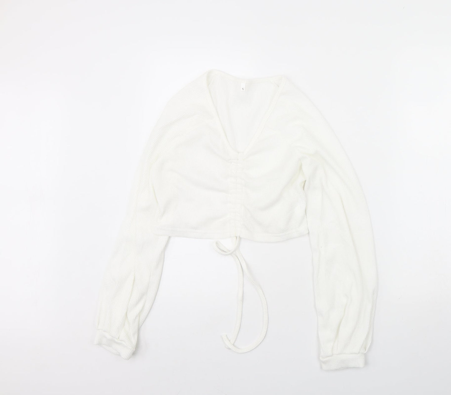 Womens UK Size S Preworn White Basic Blouse