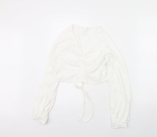 Womens UK Size S Preworn White Basic Blouse
