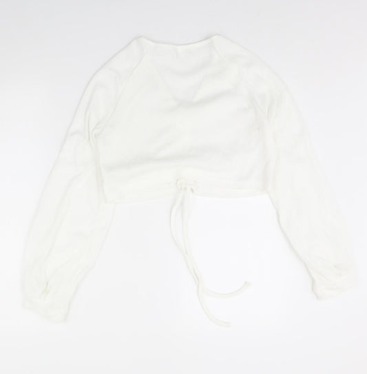 Womens UK Size S Preworn White Basic Blouse