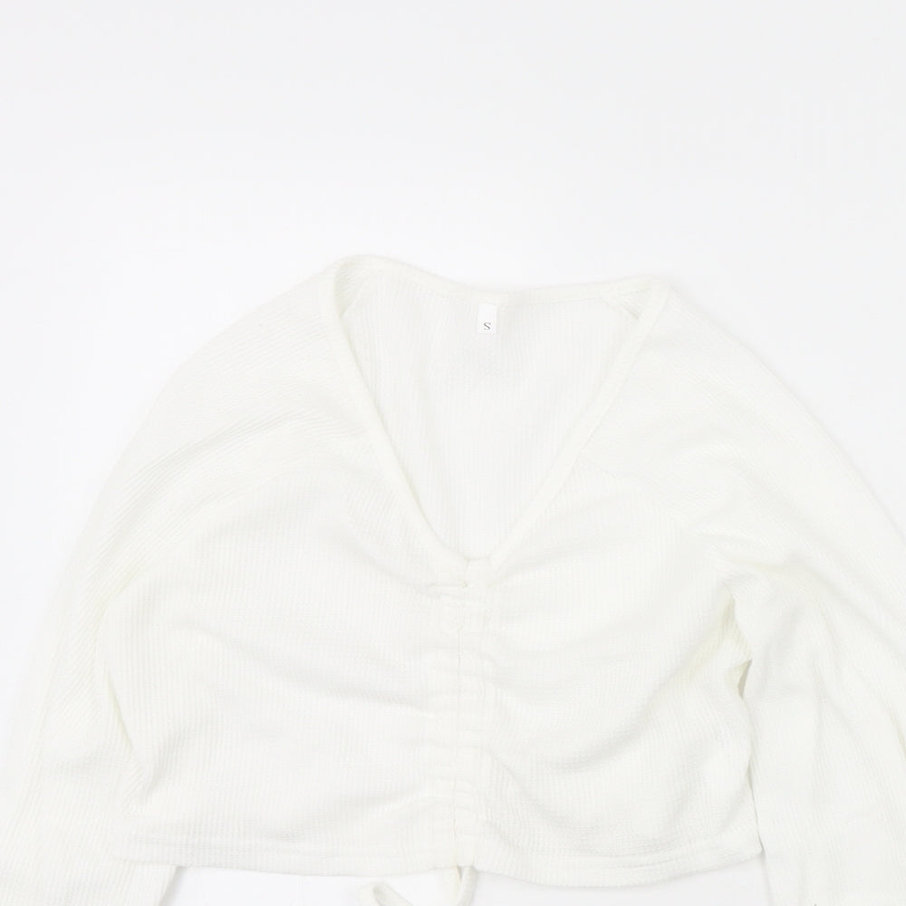Womens UK Size S Preworn White Basic Blouse
