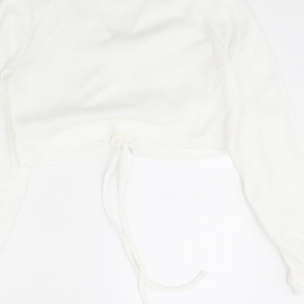 Womens UK Size S Preworn White Basic Blouse