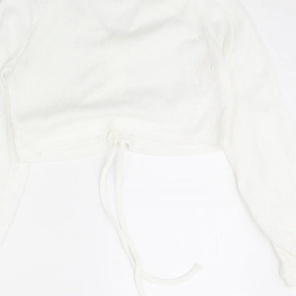 Womens UK Size S Preworn White Basic Blouse