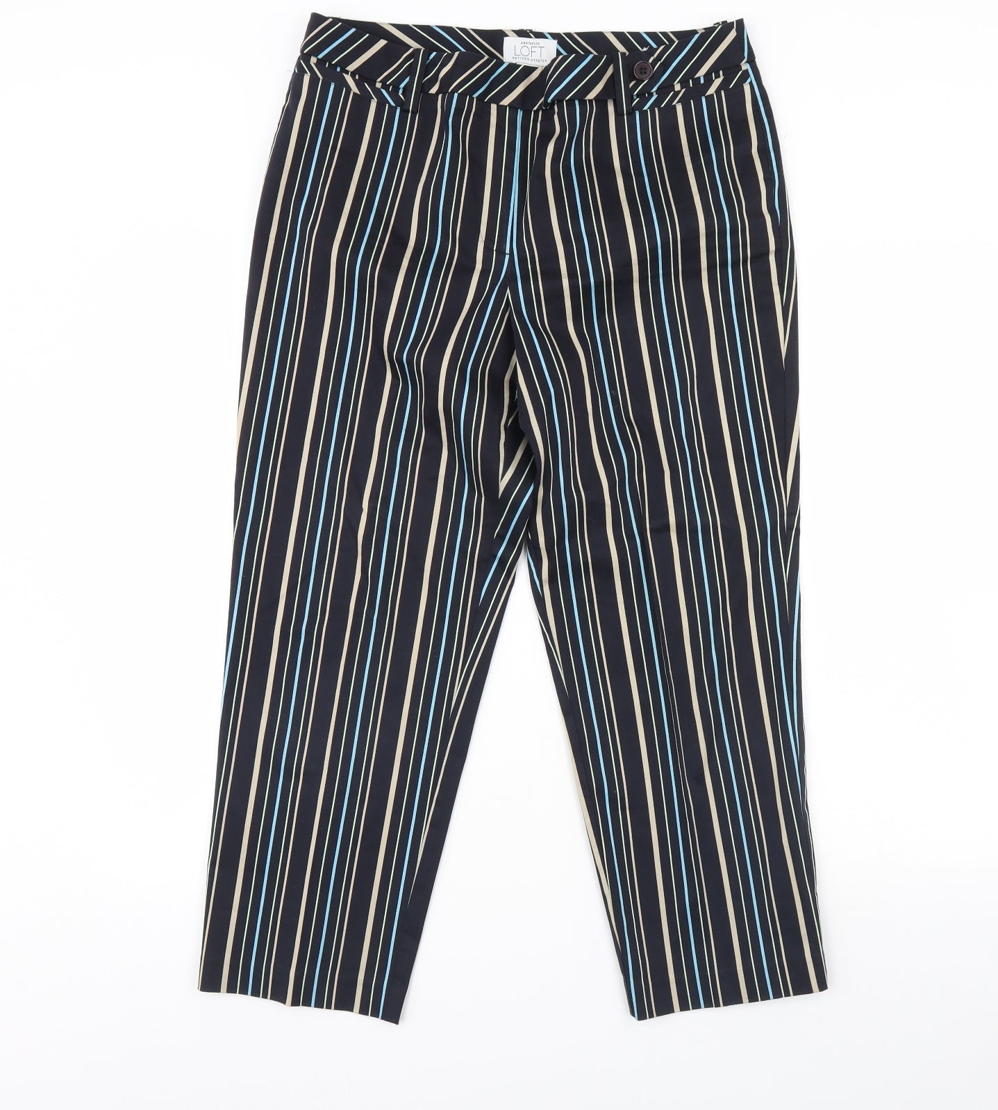 Ann Taylor Womens Blue Striped  Trousers  Size 12 L27 in