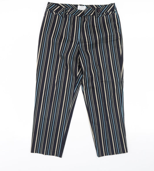 Ann Taylor Womens Blue Striped  Trousers  Size 12 L27 in