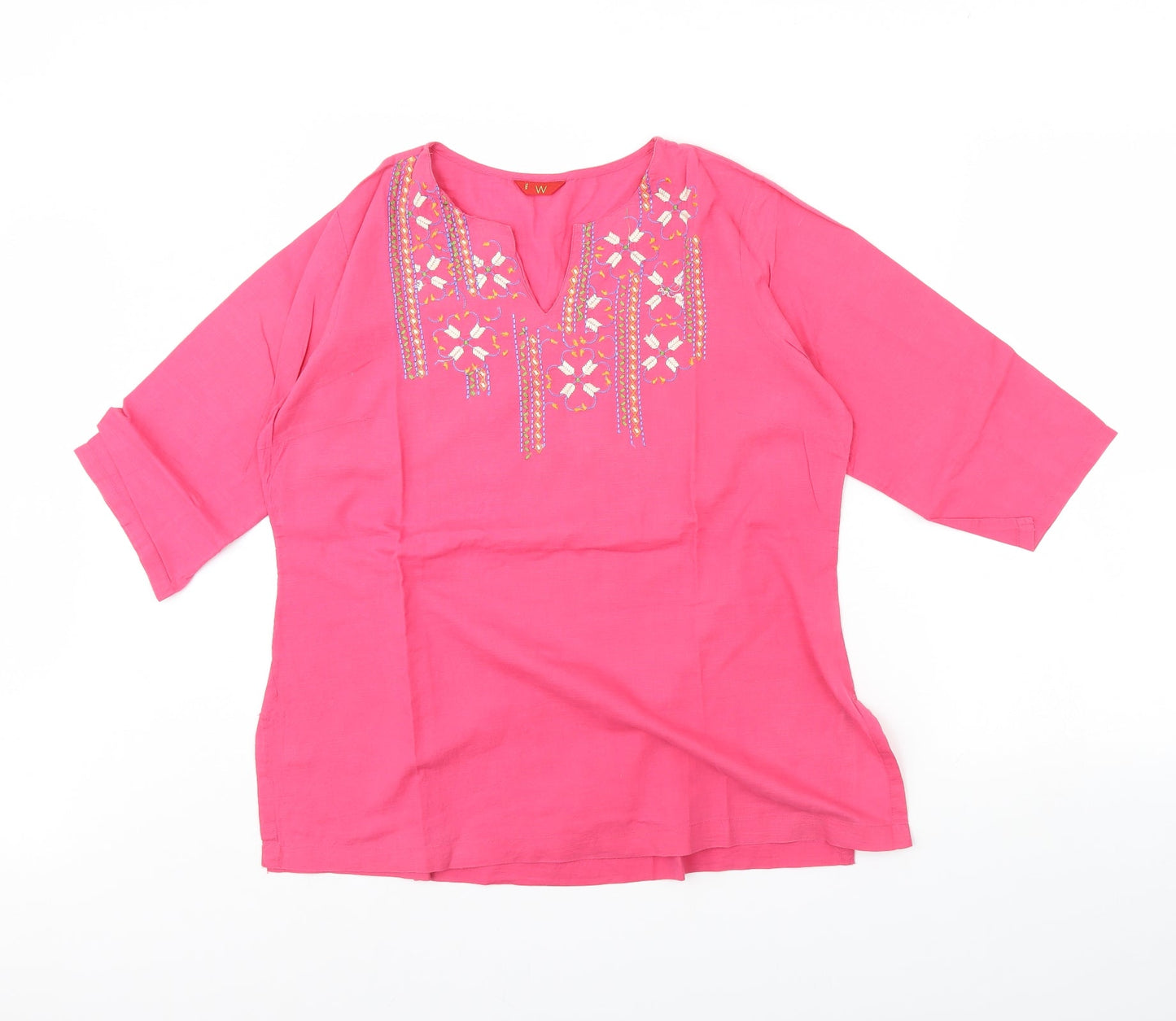 Womens UK Size S Preworn Pink Basic Blouse