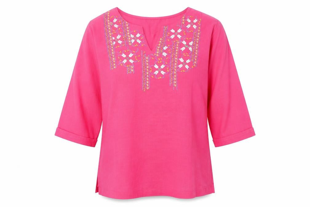 Womens UK Size S Preworn Pink Basic Blouse
