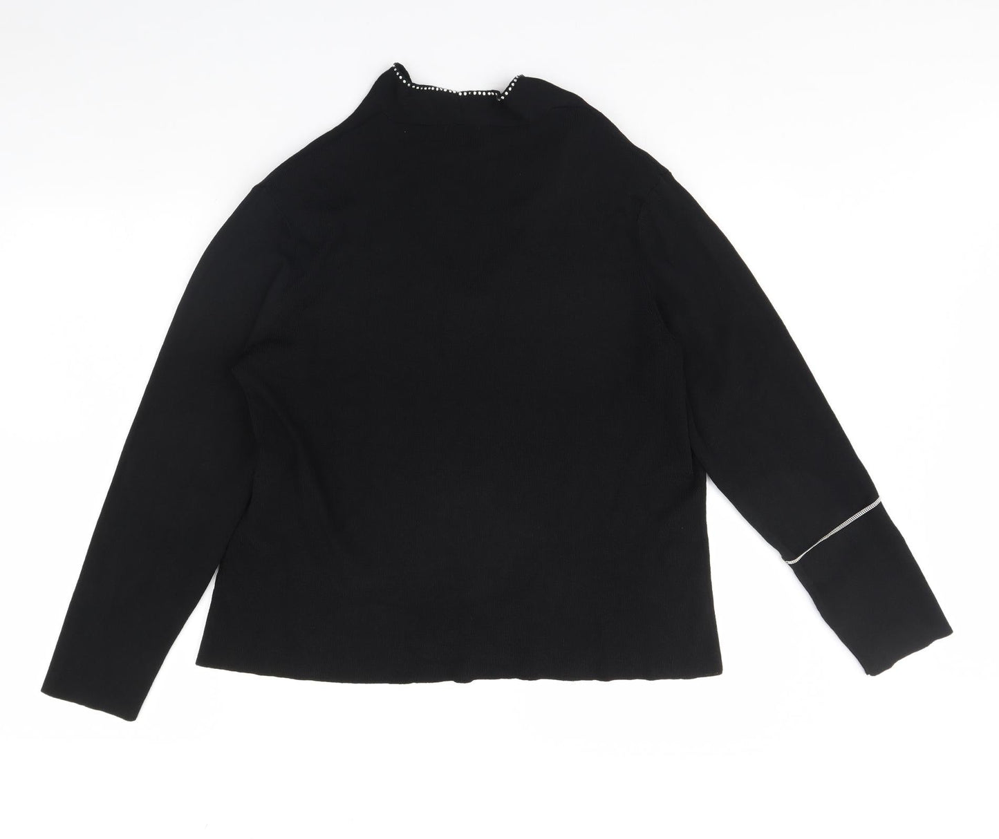 Womens UK Size L Roman Black Basic Blouse