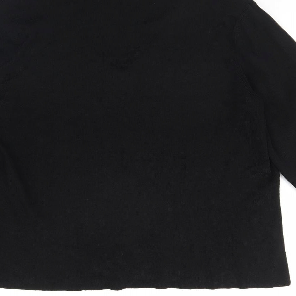 Womens UK Size L Roman Black Basic Blouse
